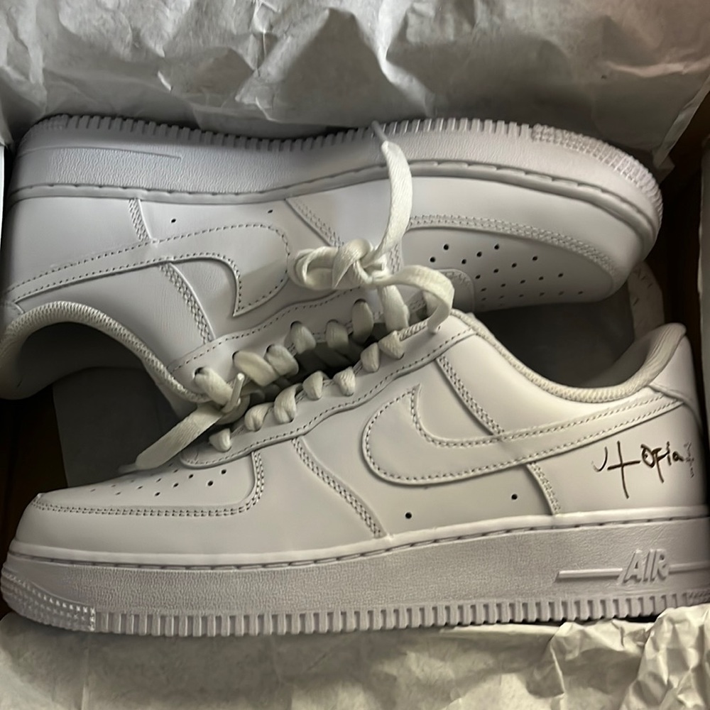 Nike Travis scott utopia white Air Force 1s